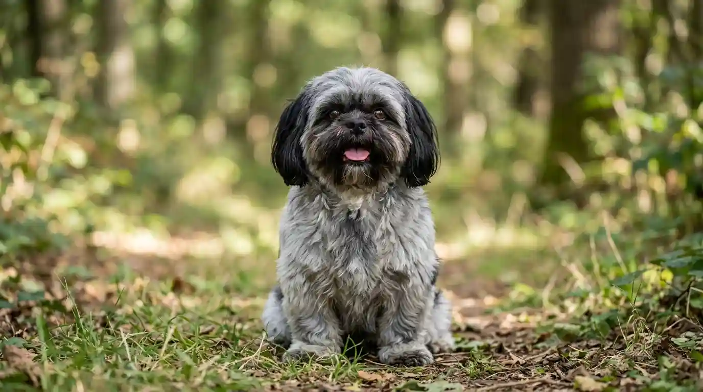 Black and Grey Shih Tzu