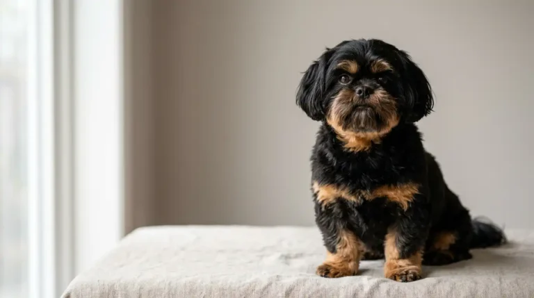 black and brown Shih Tzu